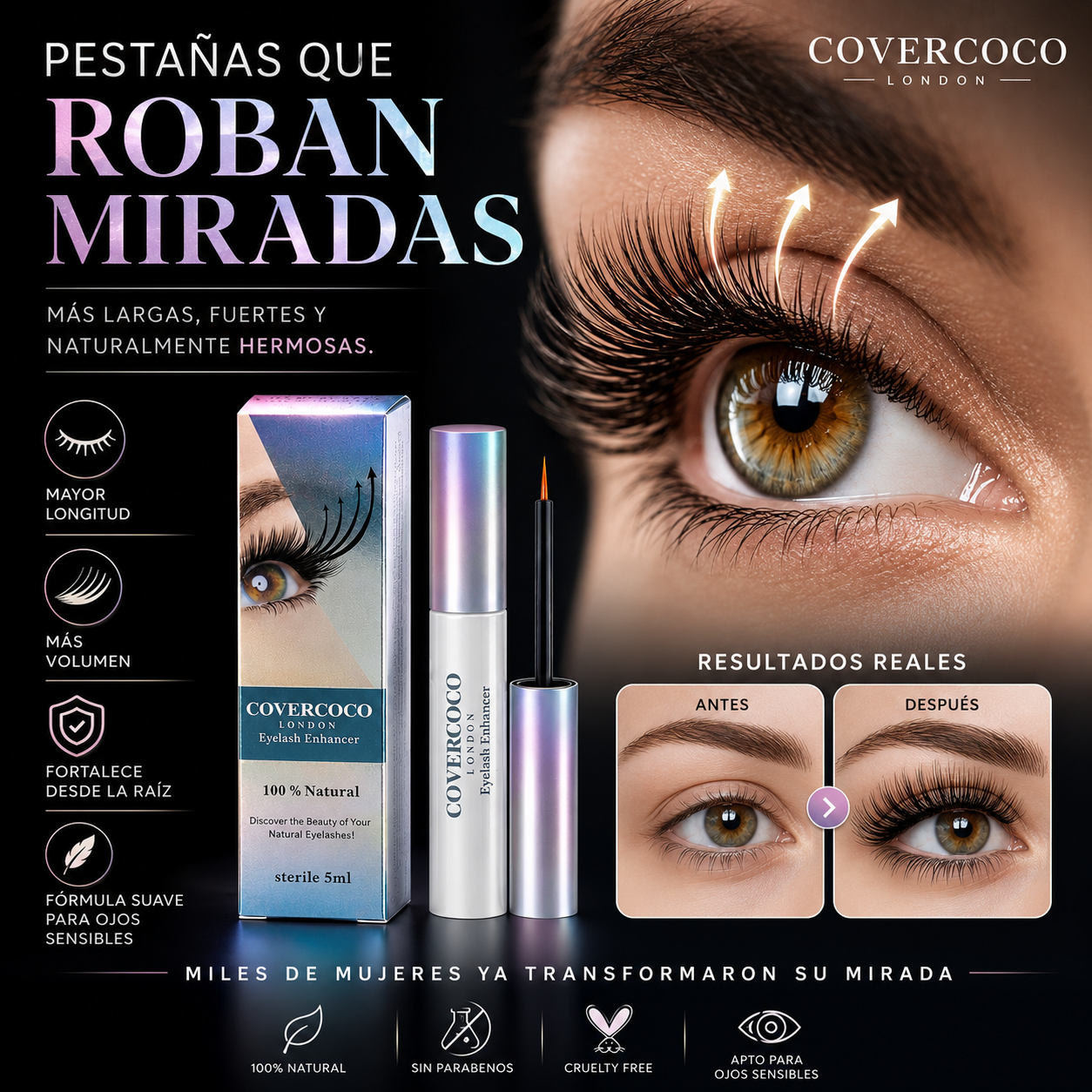 Serum Estimulante Para Pestañas Covercoco Premium